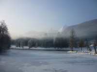 Вид зимой с балкона