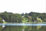 Вид виллы со строны озера Симзее в Баварии, регион Химгау